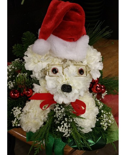 Puppy Claus! Fresh Arrangement 