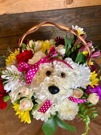 Puppy Love  Basket Arrangement