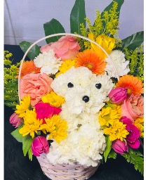 PUPPY LOVE BASKET  Designer’s choice 