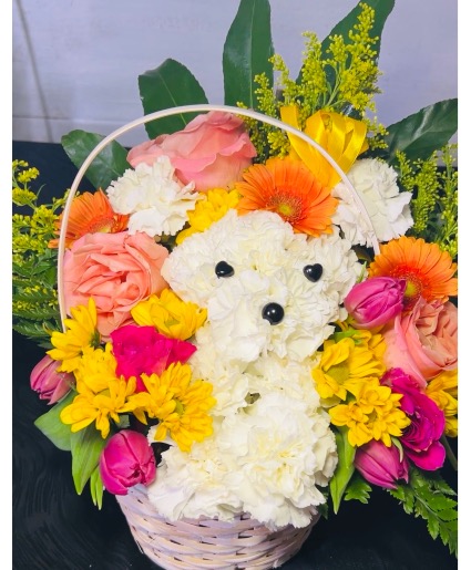 PUPPY LOVE BASKET  Designer’s choice 