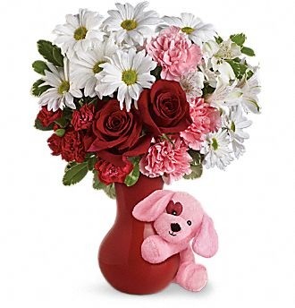 Puppy love Valentine in Dunellen, NJ | PONTI'S PETALS