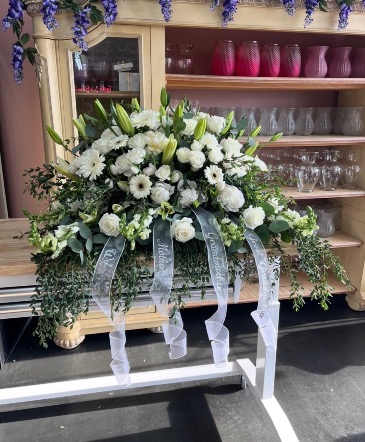 Pure Farewell  Casket Spray in Ferdinand, IN | Ferdinand Flower Shop