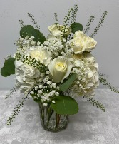 Pure Heart Bouquet Clear Vase