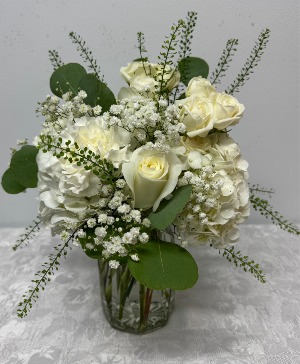 Pure Heart Bouquet Clear Vase