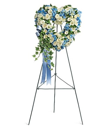 Pure Heart T283-7A Standing Spray in Fort Worth, TX | DARLA'S FLORIST