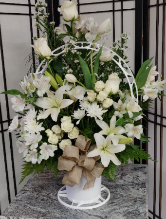 Pure Love Basket Arrangement