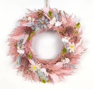 PURE NATURAL DRIED FLOWERS (1) WREATH  SIZE-30 CM
