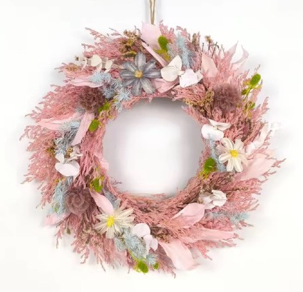 PURE NATURAL DRIED FLOWERS (1) WREATH  SIZE-30 CM