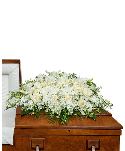 Pure Serenity Casket Spray Sympathy Arrangement
