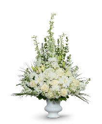 Pure Serenity Urn Flower Arrangement