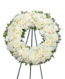 Pure Serenity Wreath Flower Arrangement