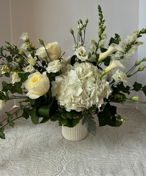 Pure & White  Floral Centerpiece 
