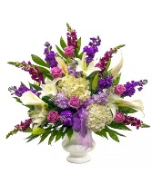 Purple and White URN
