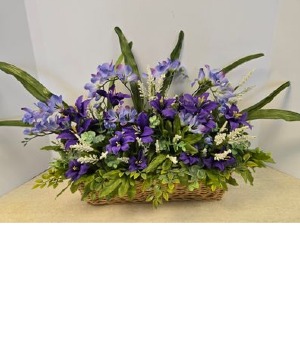 SOLD  Purple Basket   NFS-PERM32 ARTIFICIAL (SILK)
