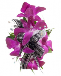 Purple Dendrob Corsage 