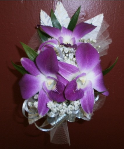 PURPLE DENDROBIUM ORCHID CORSAGE CORSAGE