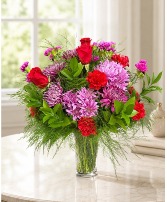 Purple Dreams Red Roses with Purple Fillers