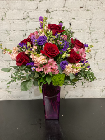 purple elements vase