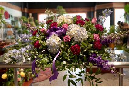 Purple Garden  Casket Spray 