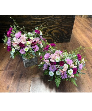 Purple Garden Centerpieces 