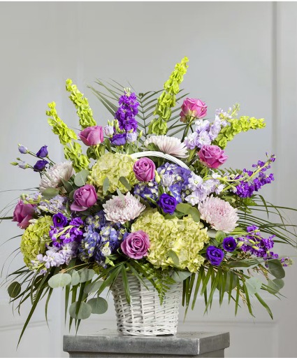 Purple Garden Sympathy Basket 