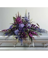 PURPLE & LAVENDER REMEMBRANCE CASKET SPRAY