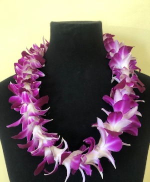 Purple Orchid Lei 