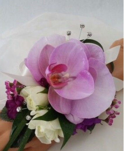 Purple Orchid  Wrist Corsage
