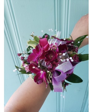 PURPLE ORCHID WRIST CORSAGE CORSAGE