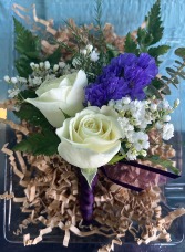 Purple Paradise Boutonniere  