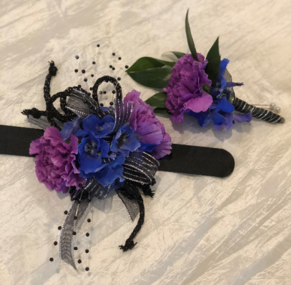 Purple Perfection Wrist Corsage Powell Florist Exclusive