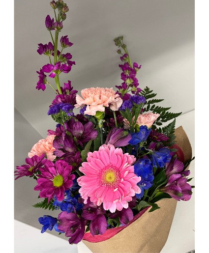 Purple & Pink Wrap Flowers Wrapped