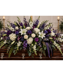 Purple Pride Casket Spray  
