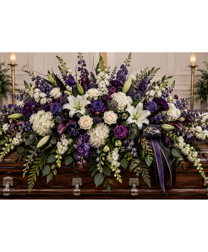 Purple Pride Casket Spray  