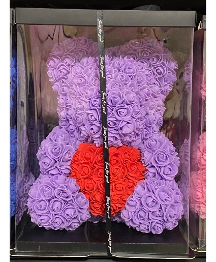 PURPLE ROSE BEAR 