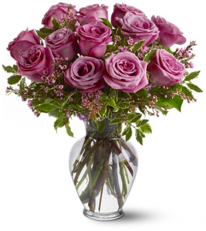 Purple Rose Perfection Rose Arrangement 