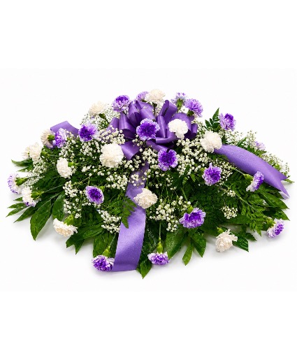 Purple Skies Tribute Casket Spray
