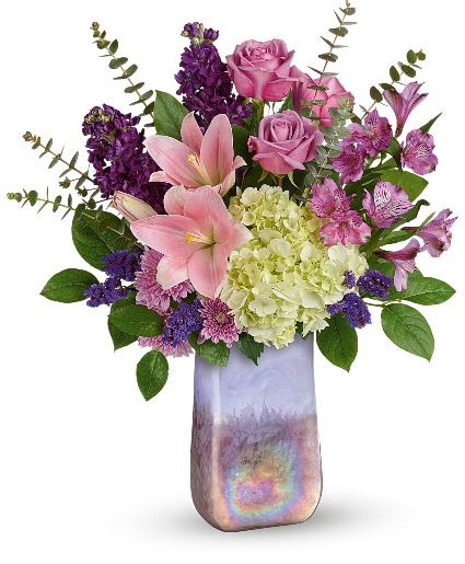 Purple Swirls Vase Arrangement 
