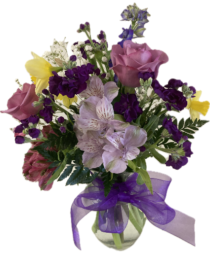 purple tied up Vase