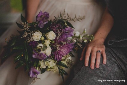 Purple wildflower  Bridal Bqt