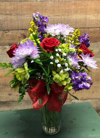 Purple with a Pop of Red 