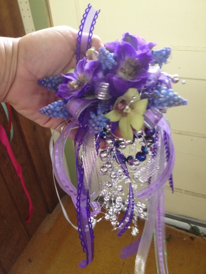 Purple Wristlet Corsages