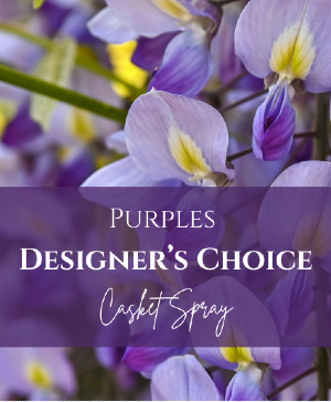 Purples Designer's Choice Casket Spray