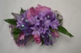 purples wrist corsage