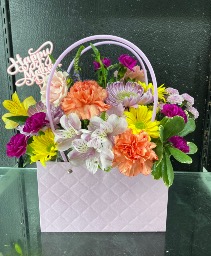 Purse Bouquet Fresh Arrangement