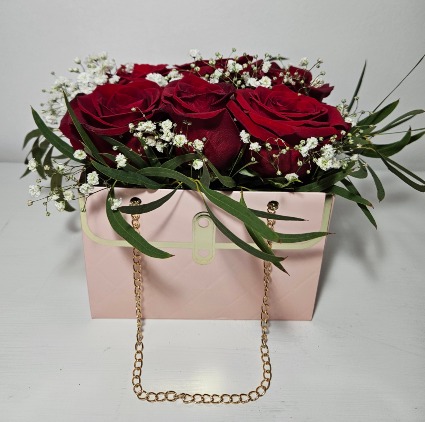 Purse of Petals Rose Arrangement