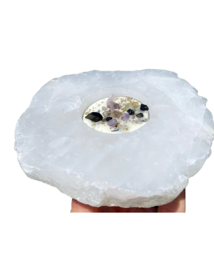 Quartz Tealight Candle Holder 