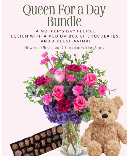 Queen For A Day Bundle Flower Arrangement Bundle