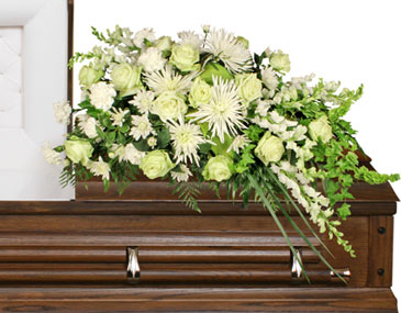 QUIET COMMEMORATION Casket Arrangement in Livingston, LA | Livingston Parish Sympathy Shoppe at Gordon's