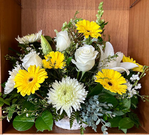 Radiance and Glory fresh flower basket